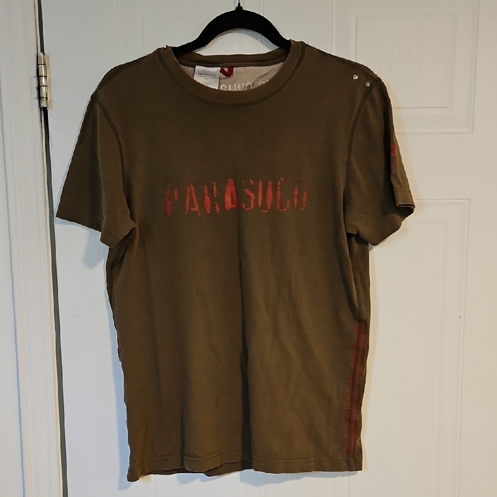 Parasuco Denim Cult T-shirt small mens Graphic Distressed Y2K